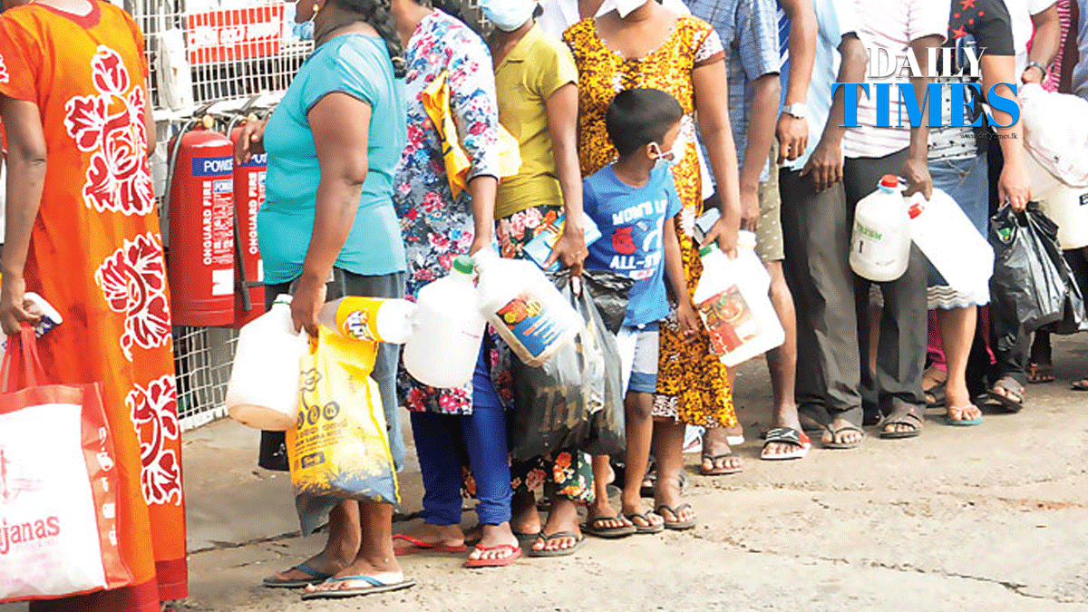 Kerosene shortage; people in queues for days www.dailytimes.lk